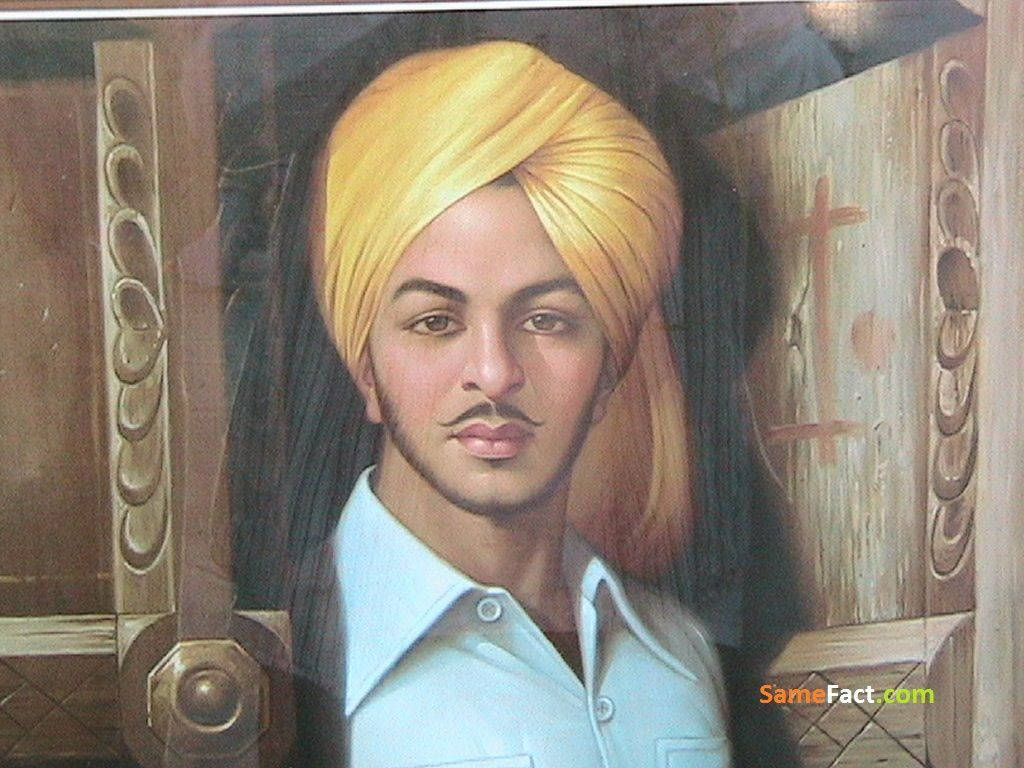 Shaheed Bhagat Singh Oil Painting Wallpaper