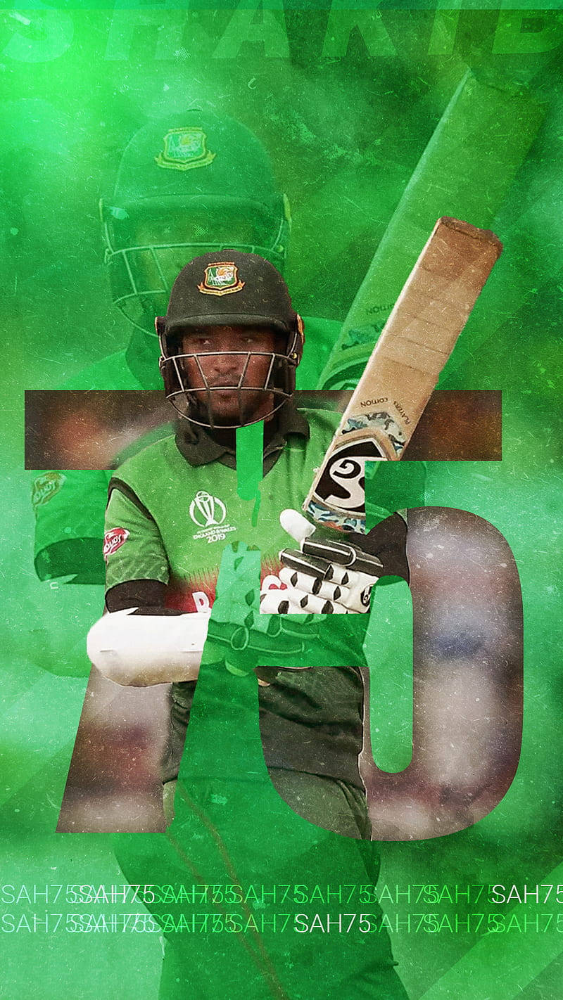 Shakib Al Hasan Green Wallpaper