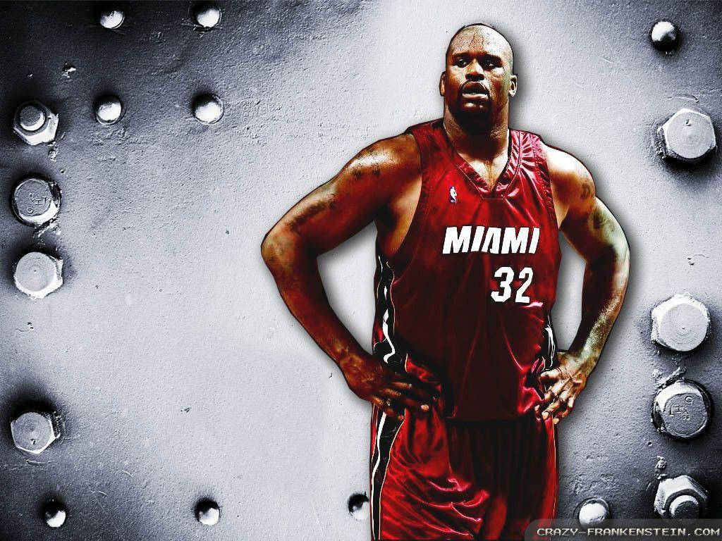 Shaquille O'neal Grey Red Art Wallpaper