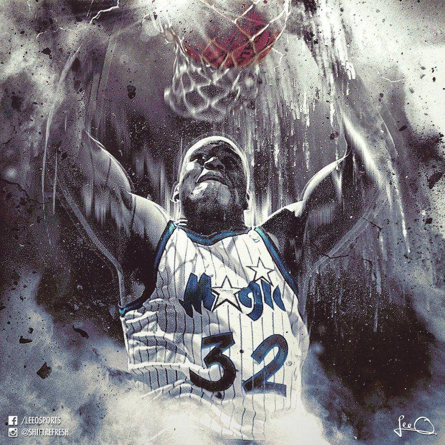 Shaquille O'neal Slam Dunk Art Wallpaper