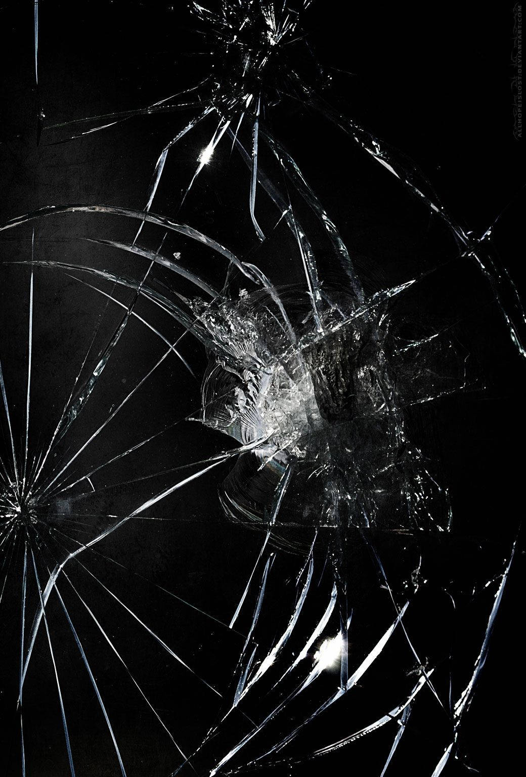 Shattered Digital Screen Wallpaper