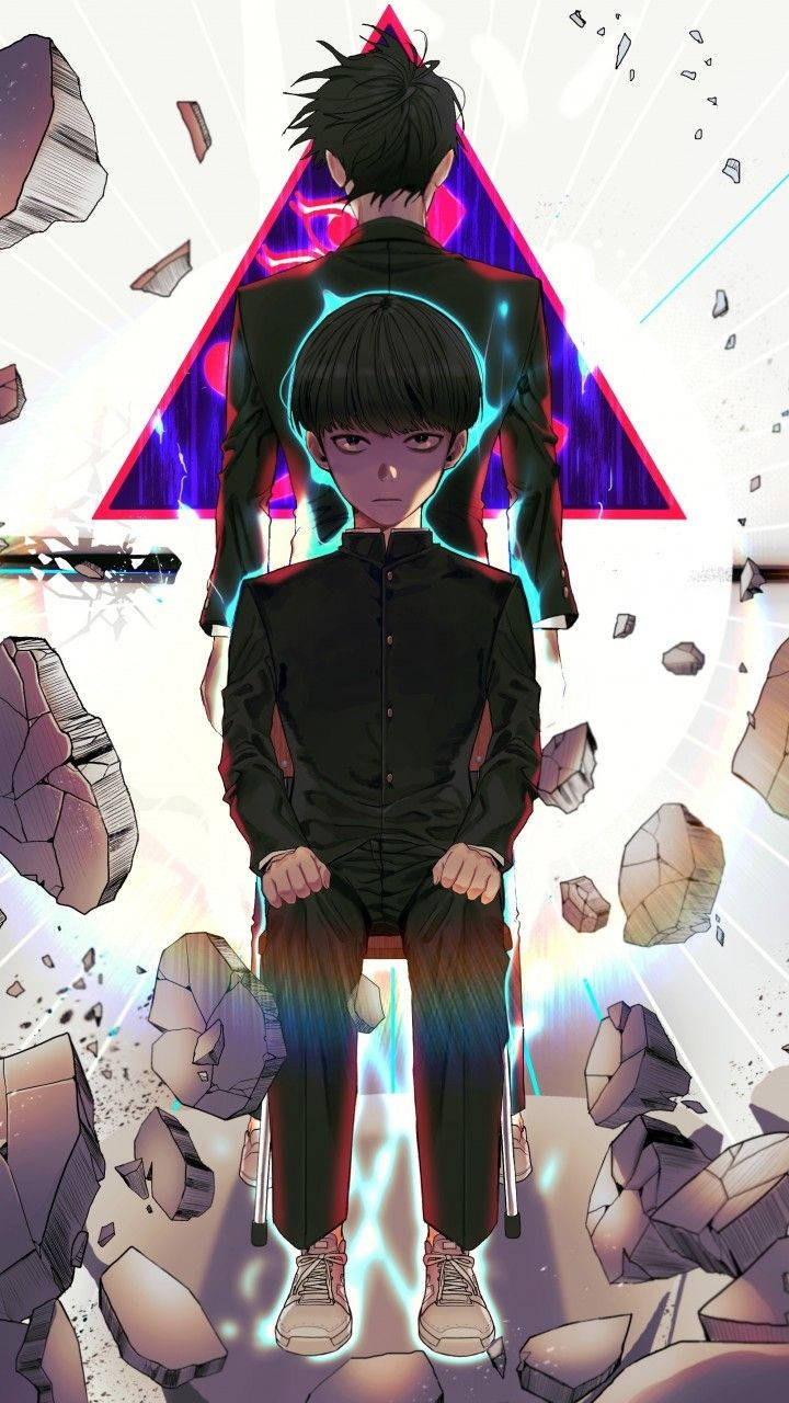 Shigeo Kageyama Uses His Psychic Powers In Mob Psycho 100 Wallpaper