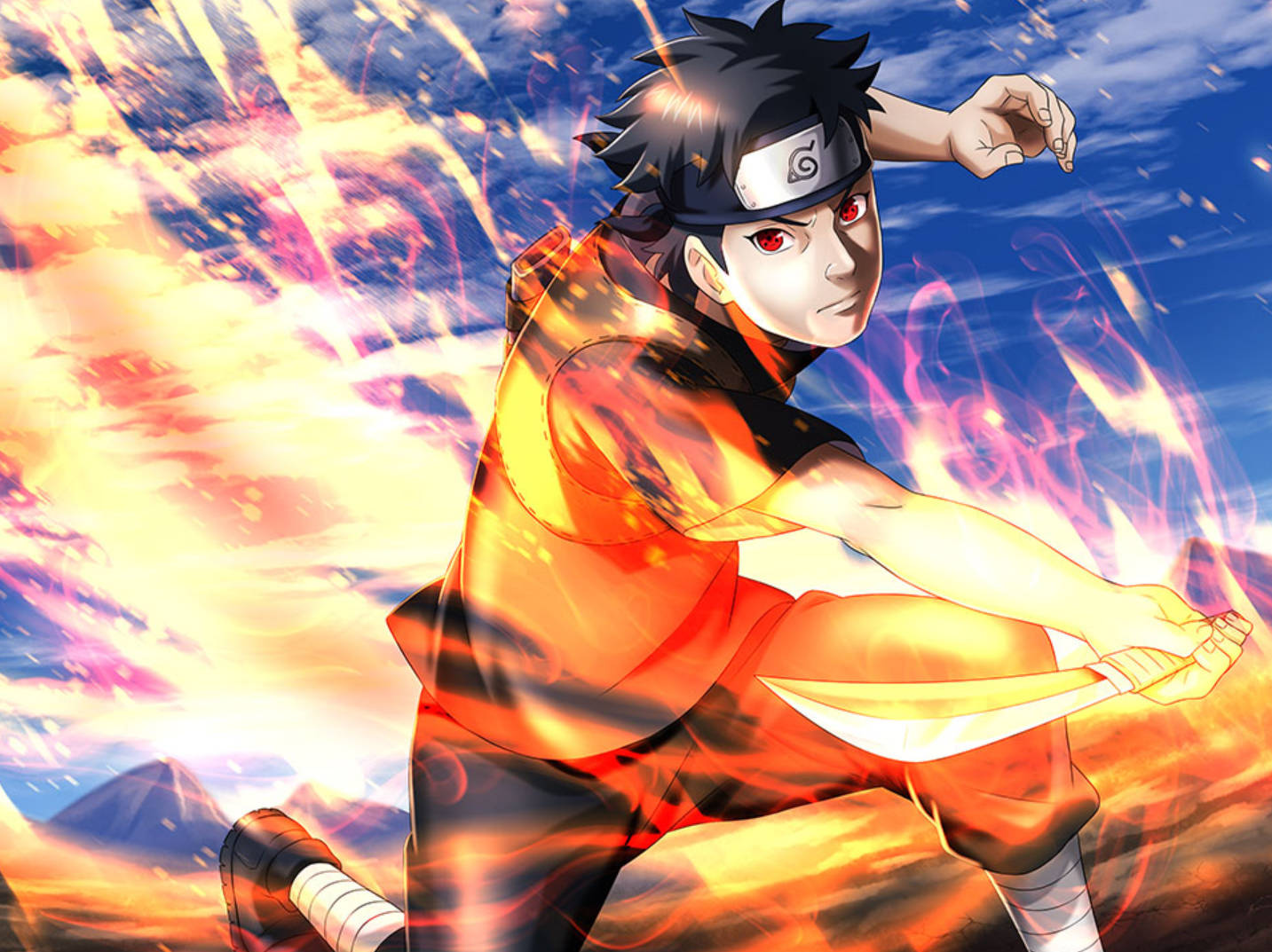 Shisui Fiery Tanto Katana Wallpaper