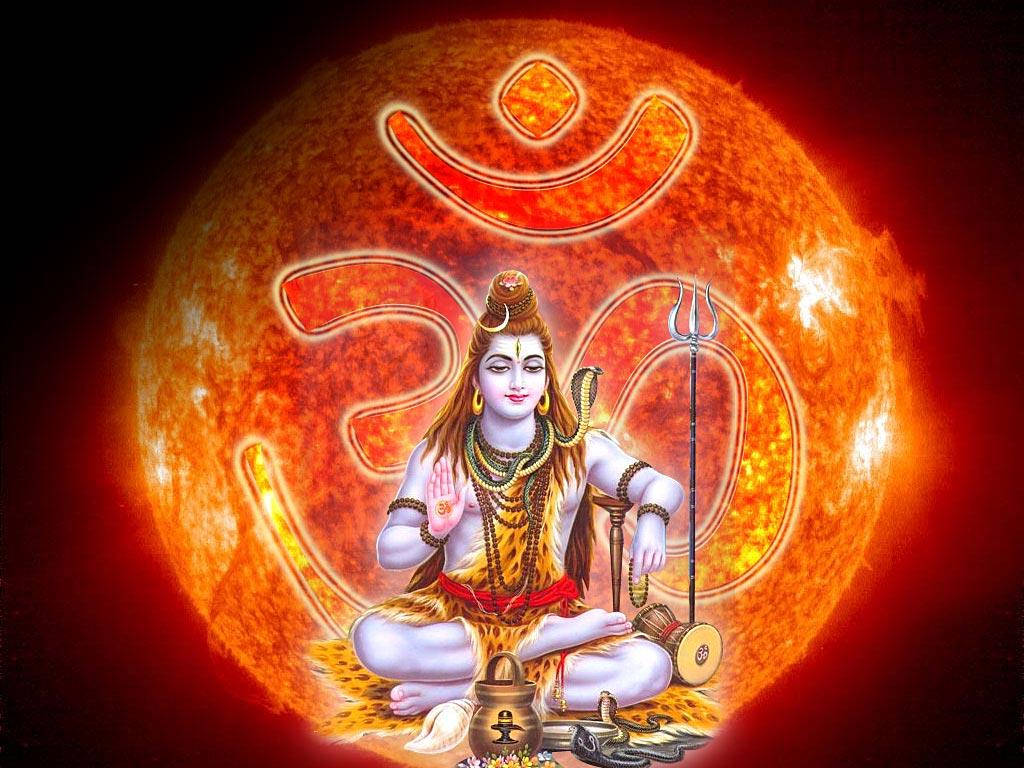 Shiv Shankar Flaming Planet Hd Wallpaper