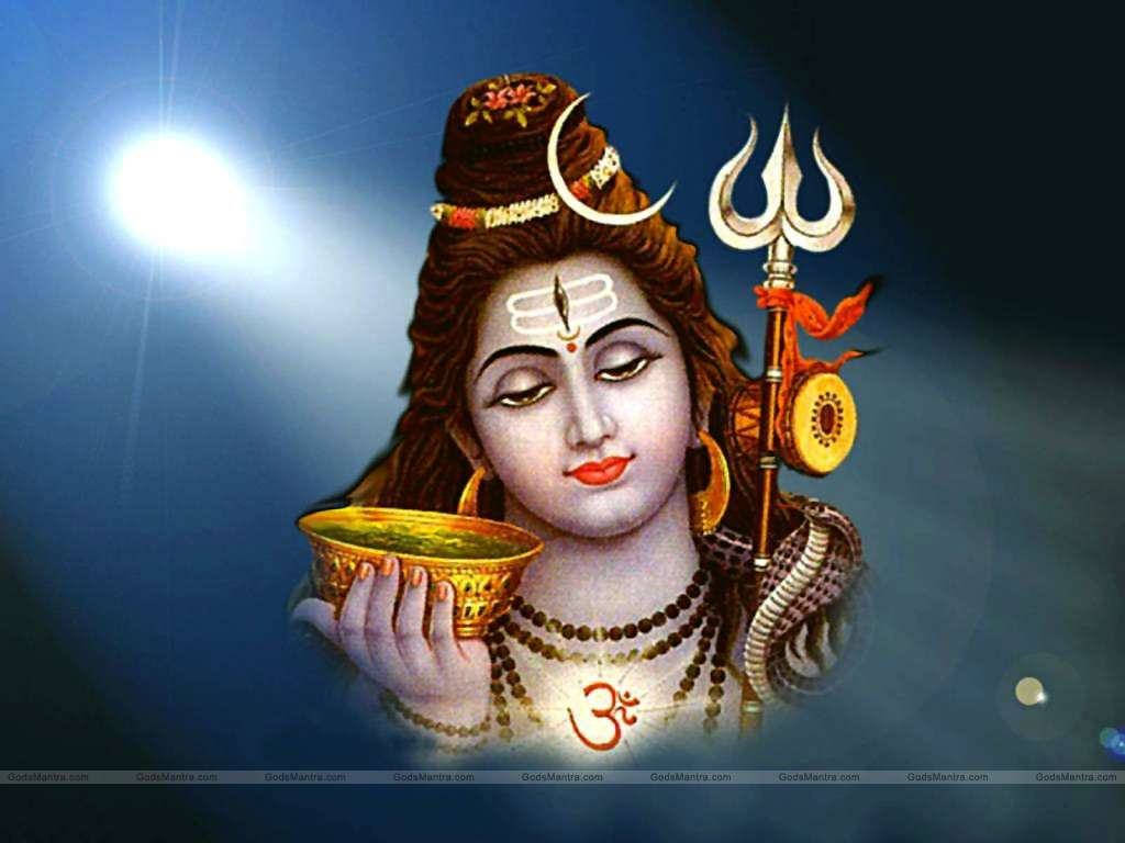 Shiva Holding Golden Bowl Wallpaper