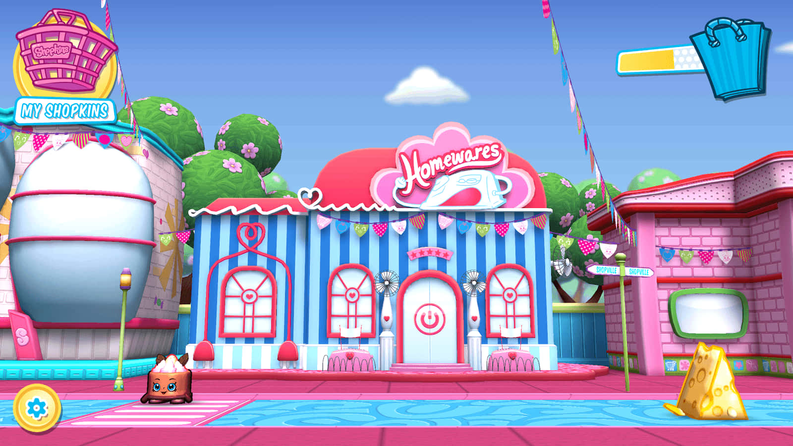 Shopkins Cartoon Store Wallpaper