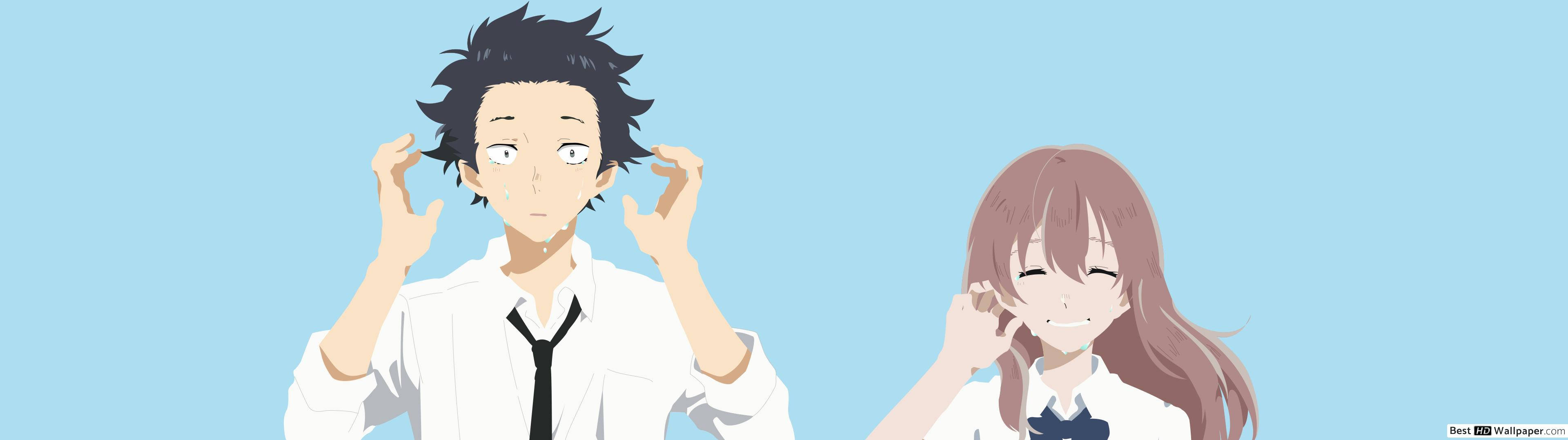 Shouko Nishimiya And Shoya Ishida In A Silent Voice. Wallpaper