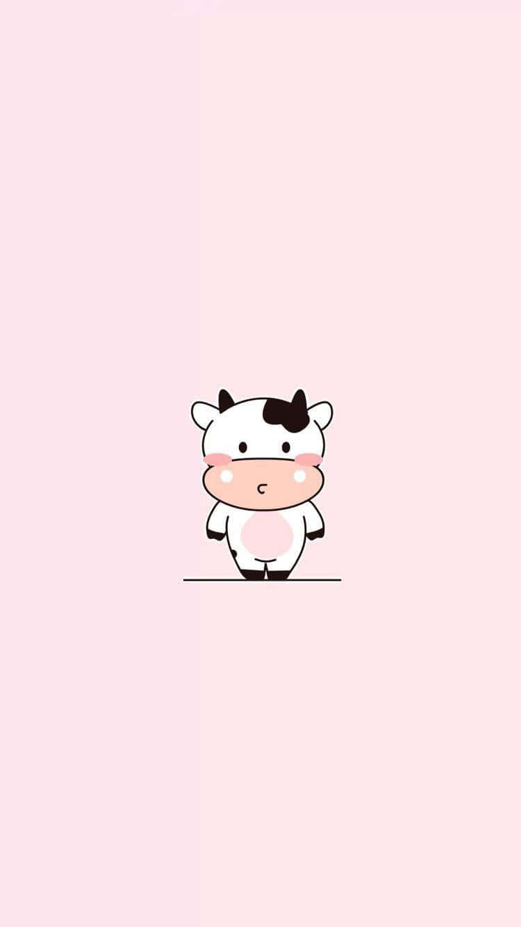 Show Some Love To This Kawaii Cow Wallpaper