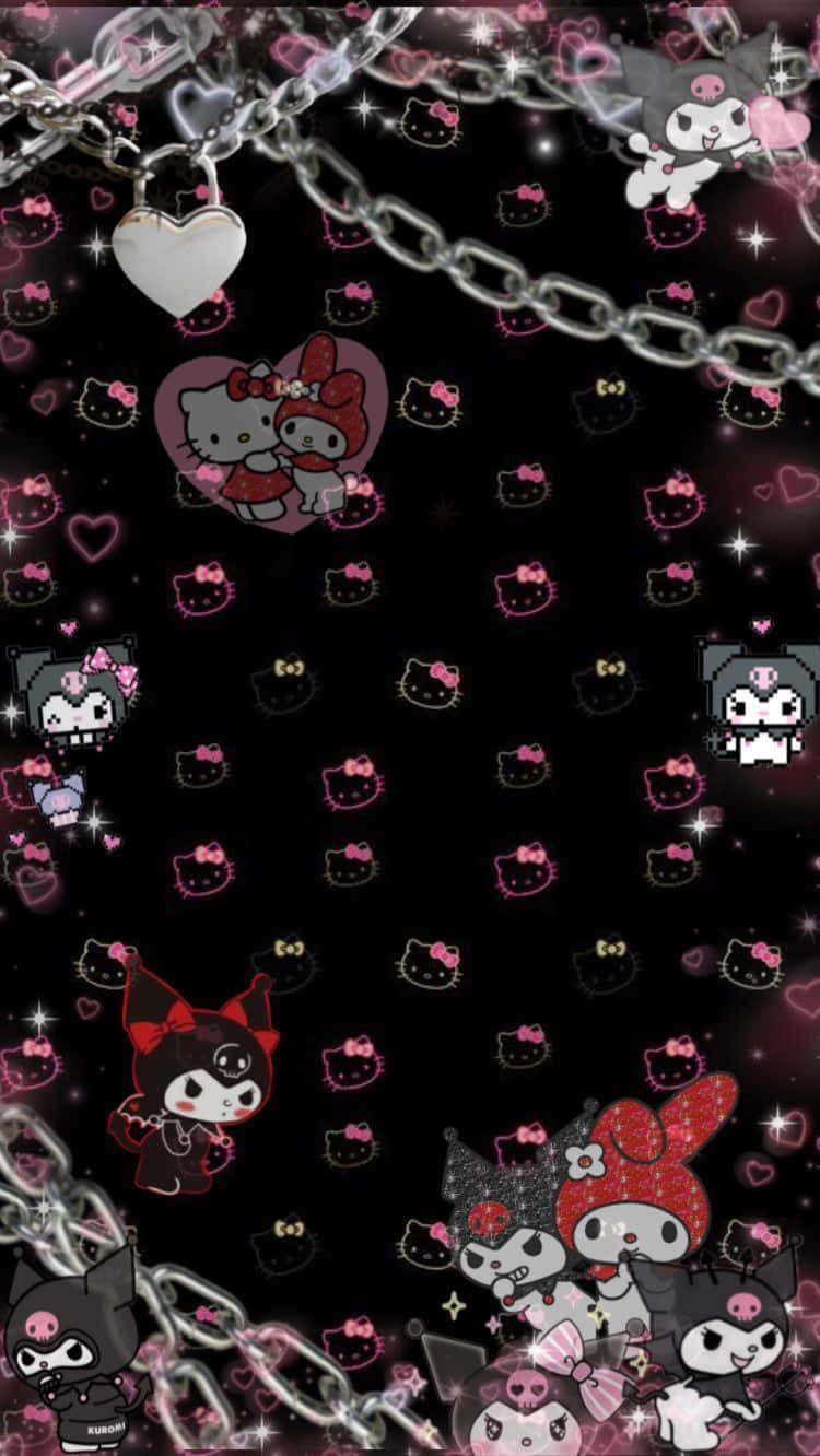 Show Your Emo Side With This Cute And Edgy Hello Kitty Wallpaper