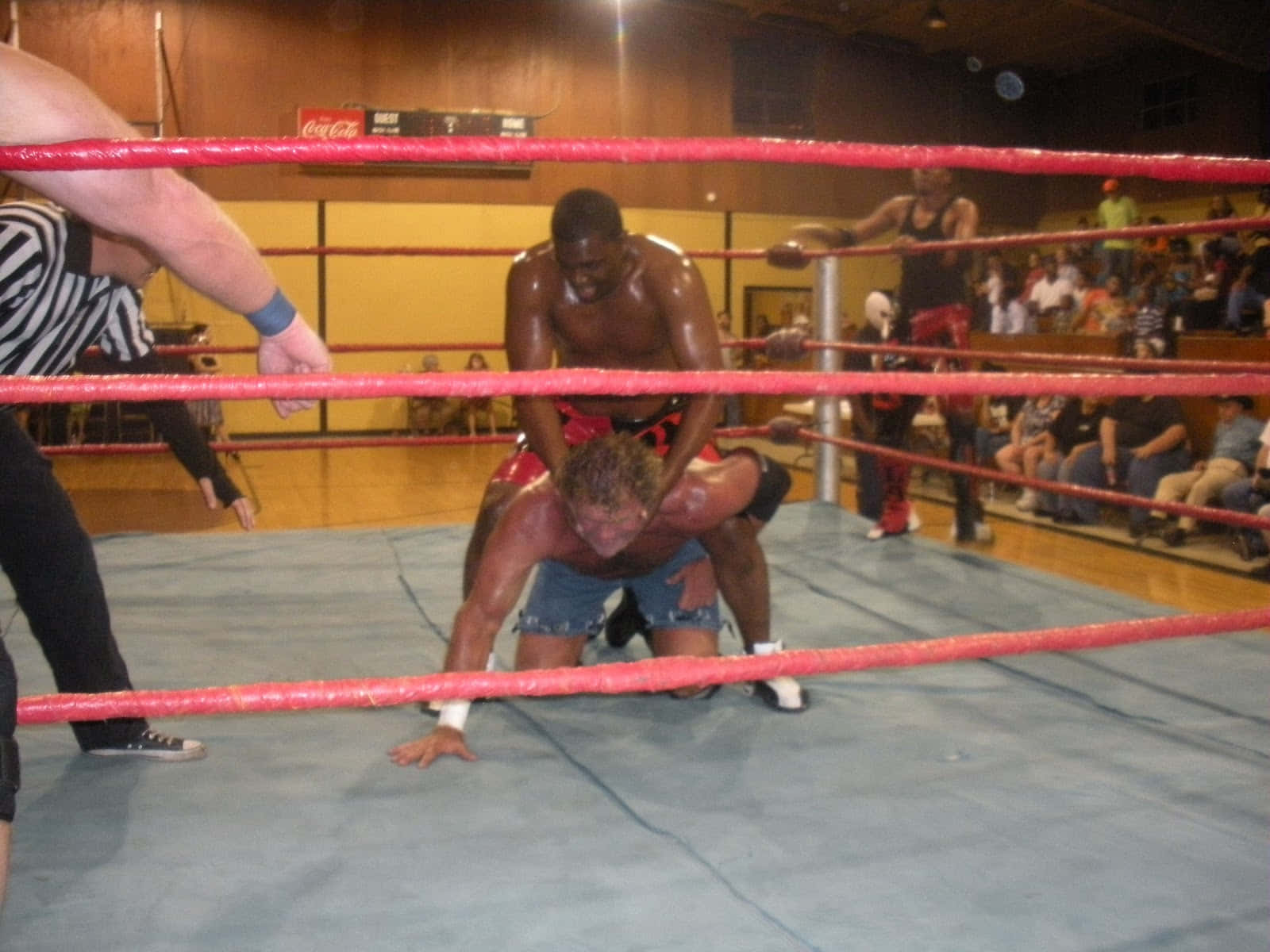 Sid Vicious Fighting In The Ring With Opponent Wallpaper