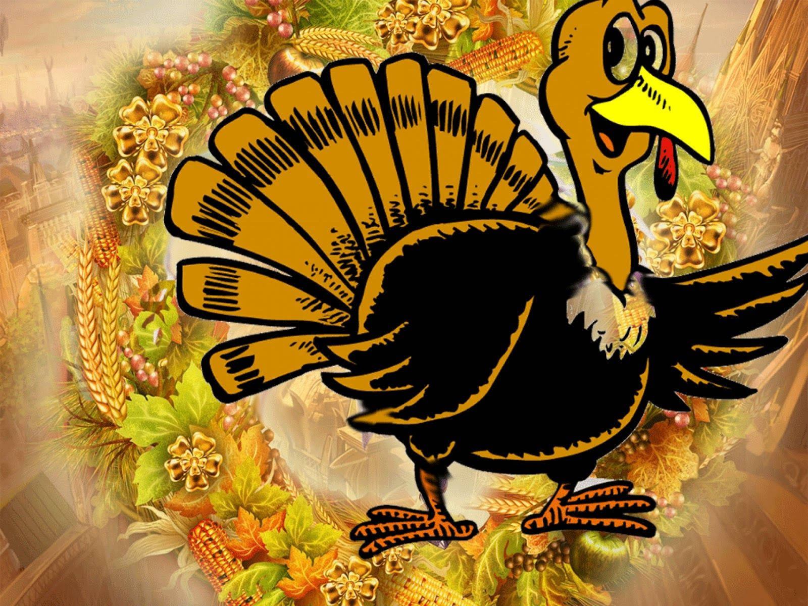 Side-eye Turkey Happy Thanksgiving Wallpaper