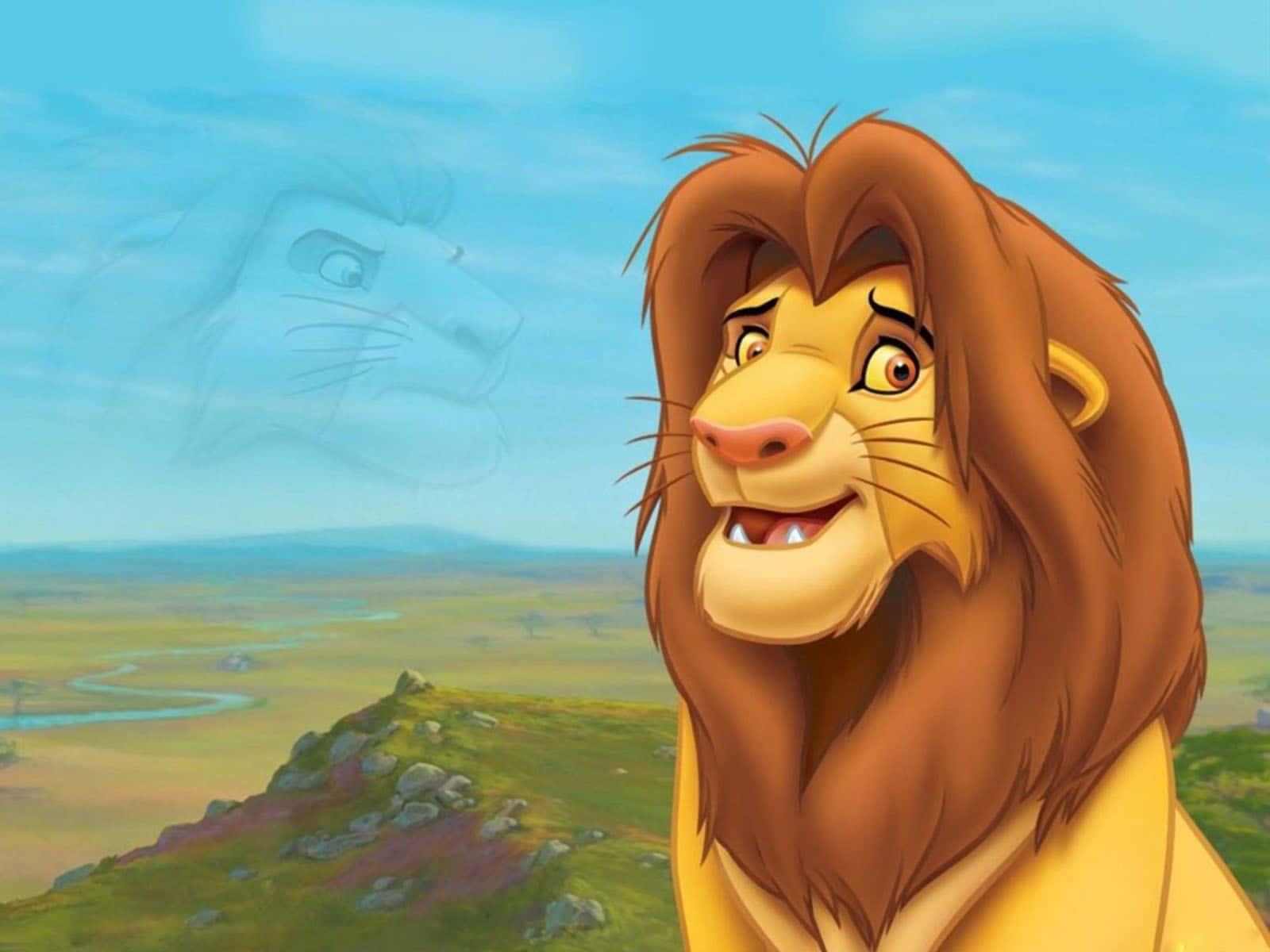 Simbaand Mufasa Spiritual Moment.jpg Wallpaper