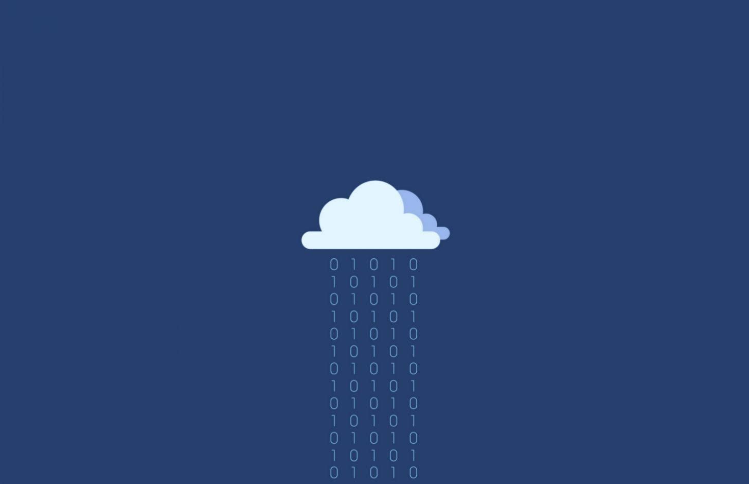 Simple Aesthetic Binary Cloud Wallpaper