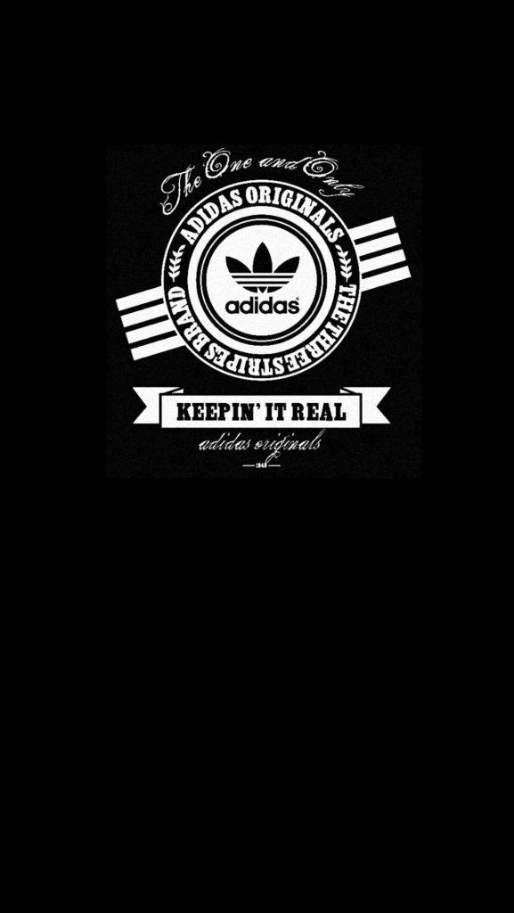 Simple Black Original Adidas Iphone Wallpaper