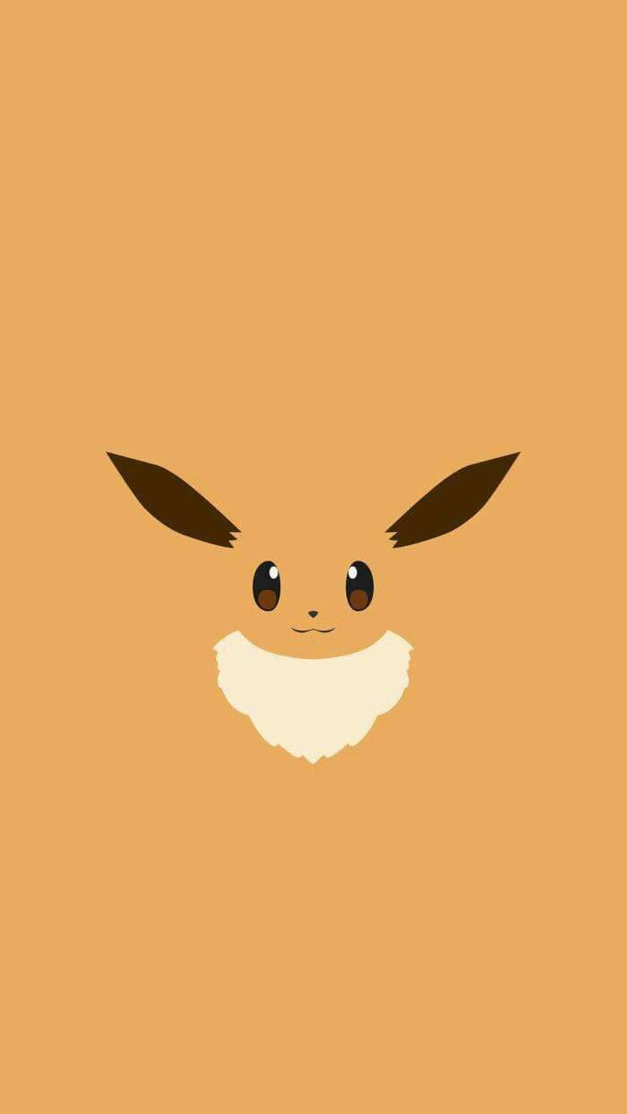 Simple Eevee Caricature Mobile Wallpaper