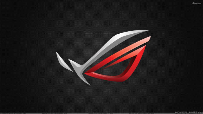 Simple Gray, Black, And White Asus Rog Logo Wallpaper