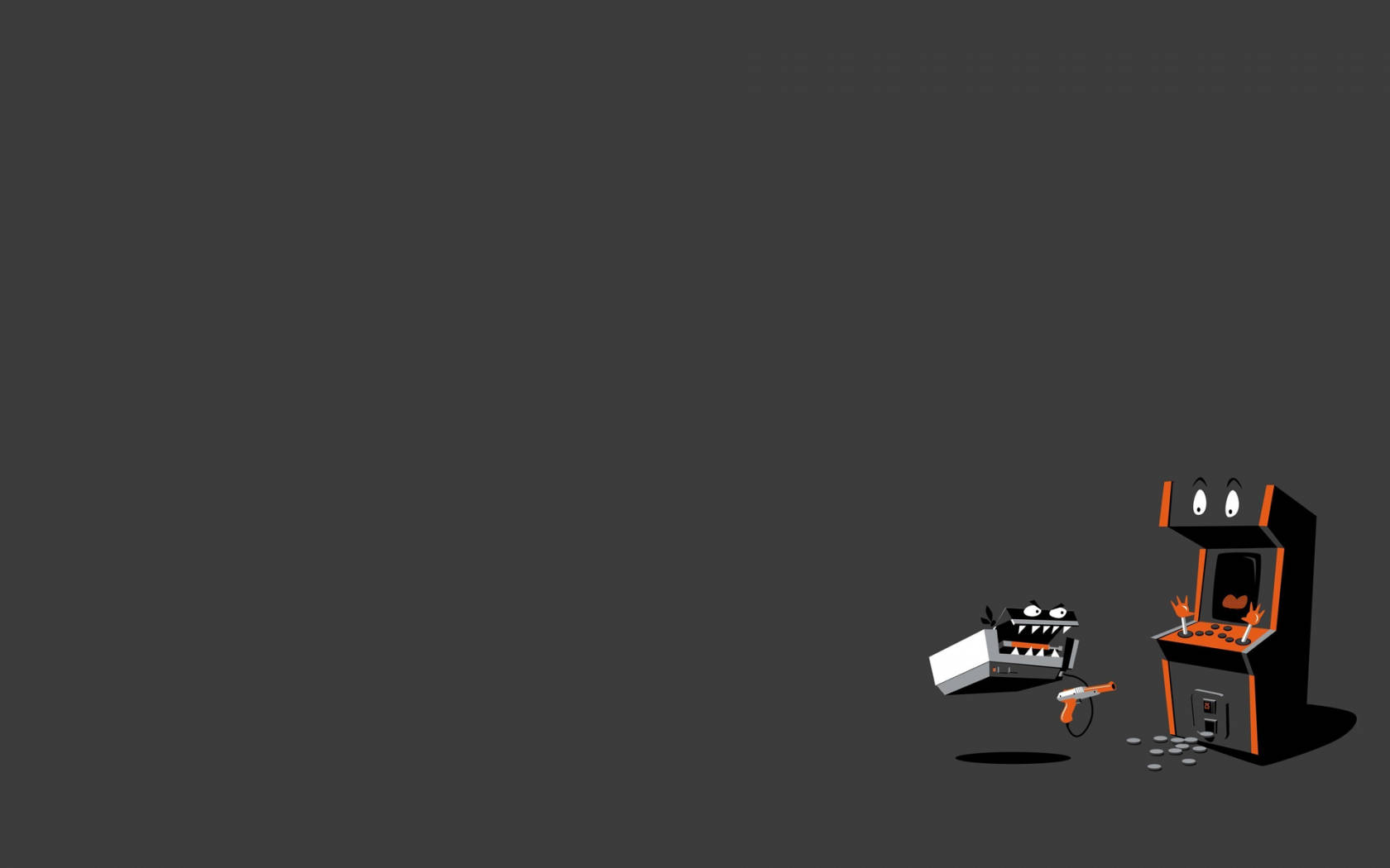 Simplistic Gaming Console Bandit With Gun Wallpaper