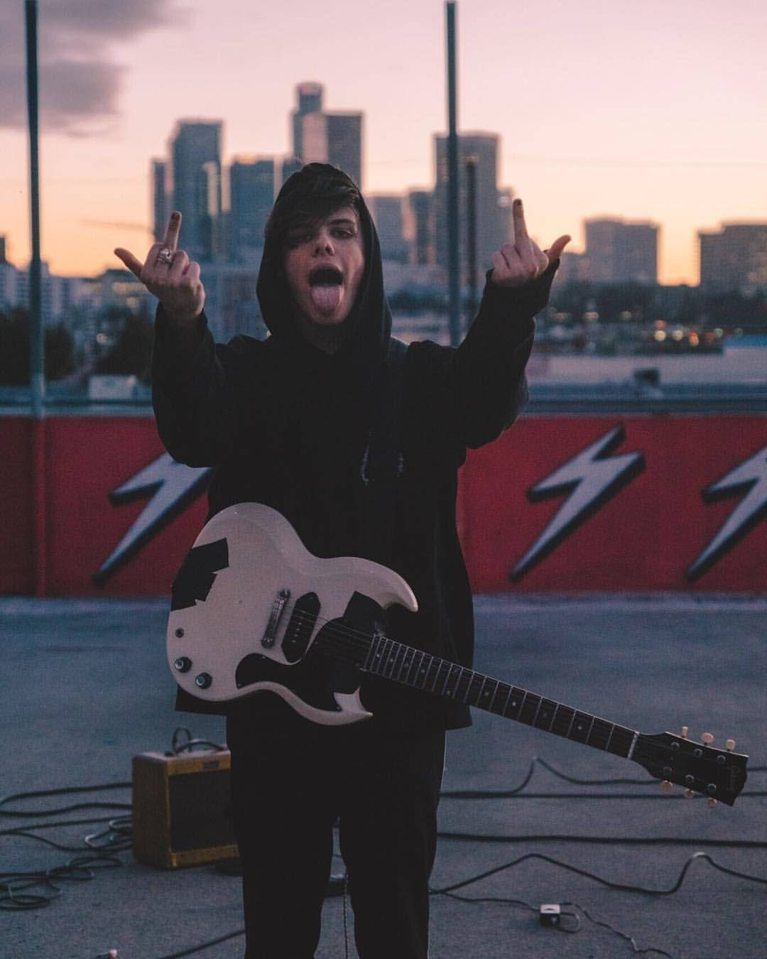 Singer-songwriter Yungblud Rocks The Stage At His Concert Wallpaper