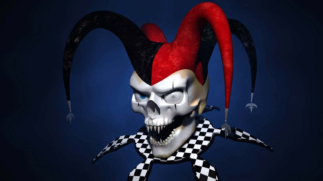 Sinister Jester3 D Render Wallpaper