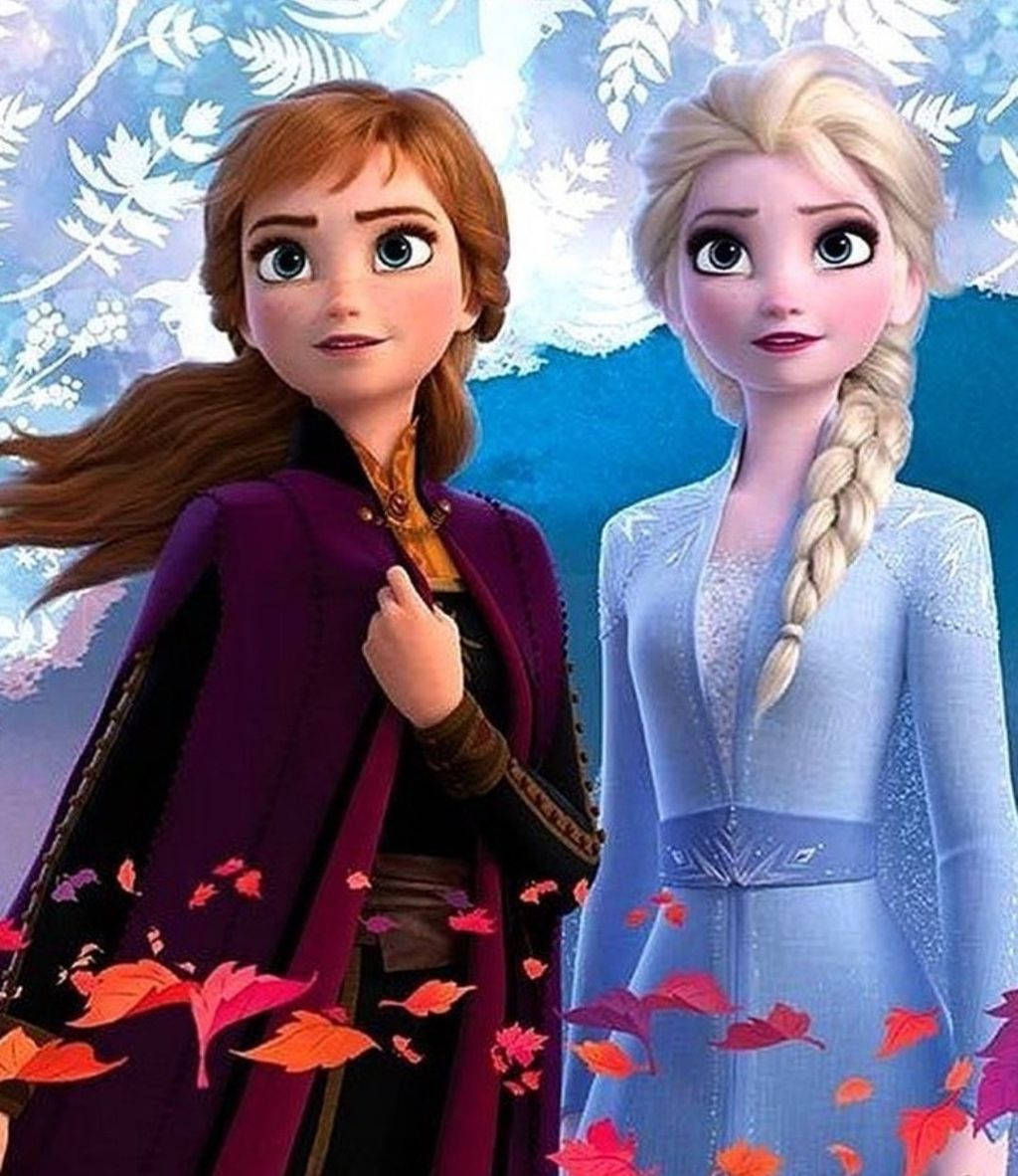 Sisters - Elsa And Anna Of Frozen 2 Wallpaper