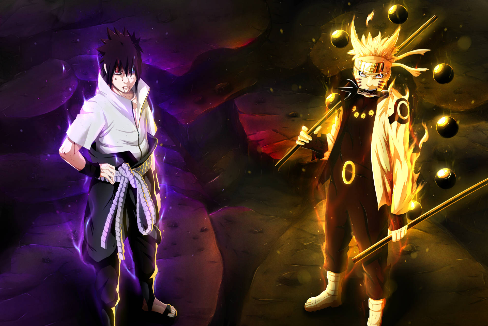 Six Path Of Sasuke And Naruto Laptop Wallpaper