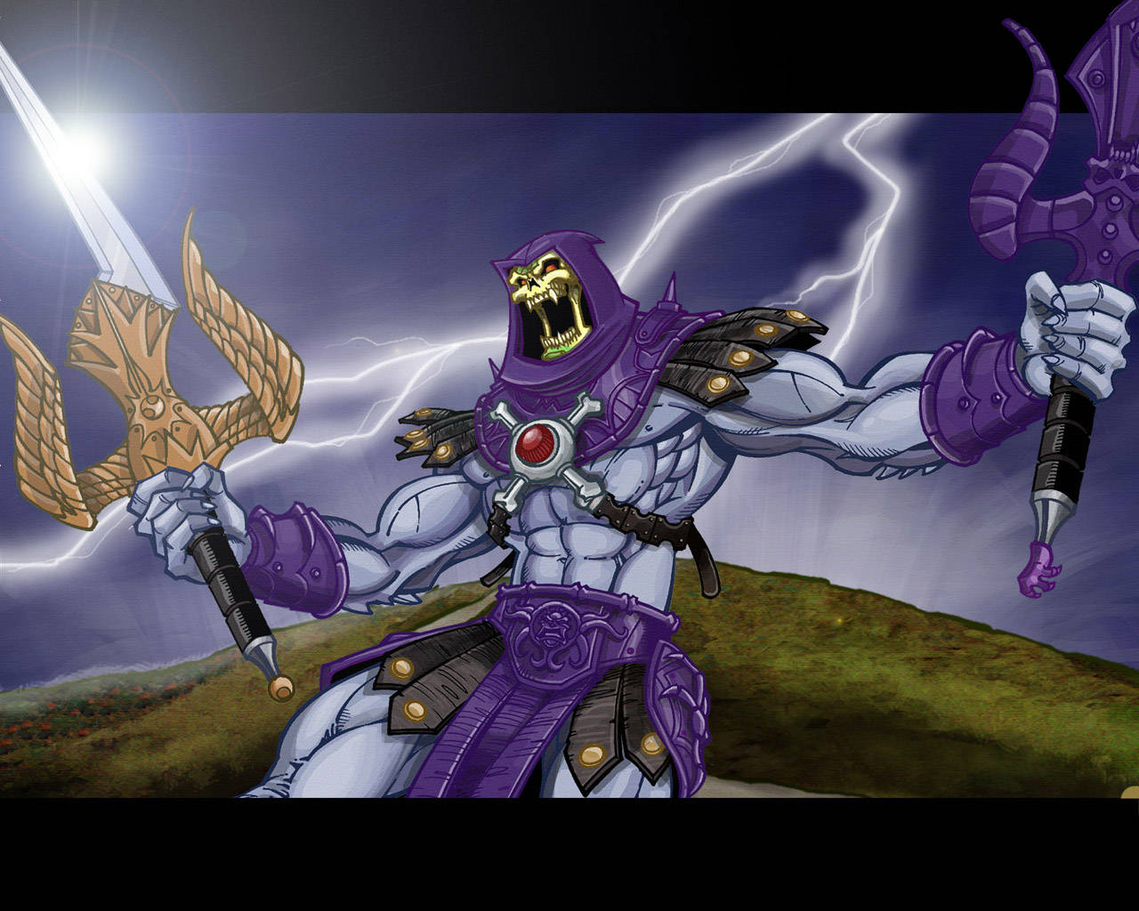 Skeletor With Weapons He-man And The Masters Of The Universe Wallpaper