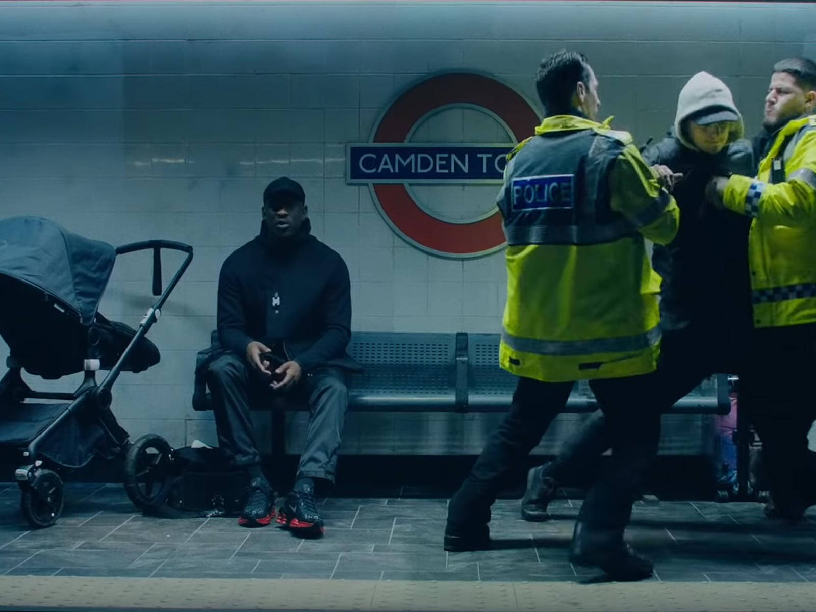 Skepta Sitting On The Subway Bench Wallpaper