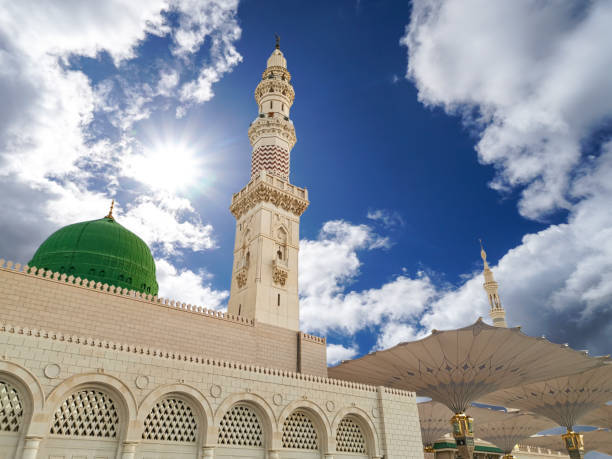 Skies Above Green Dome Madina Wallpaper