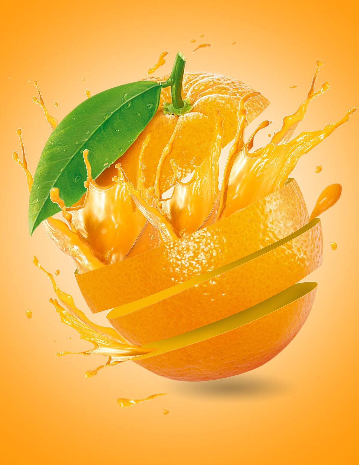 Sliced Satsuma Mandarin Wallpaper