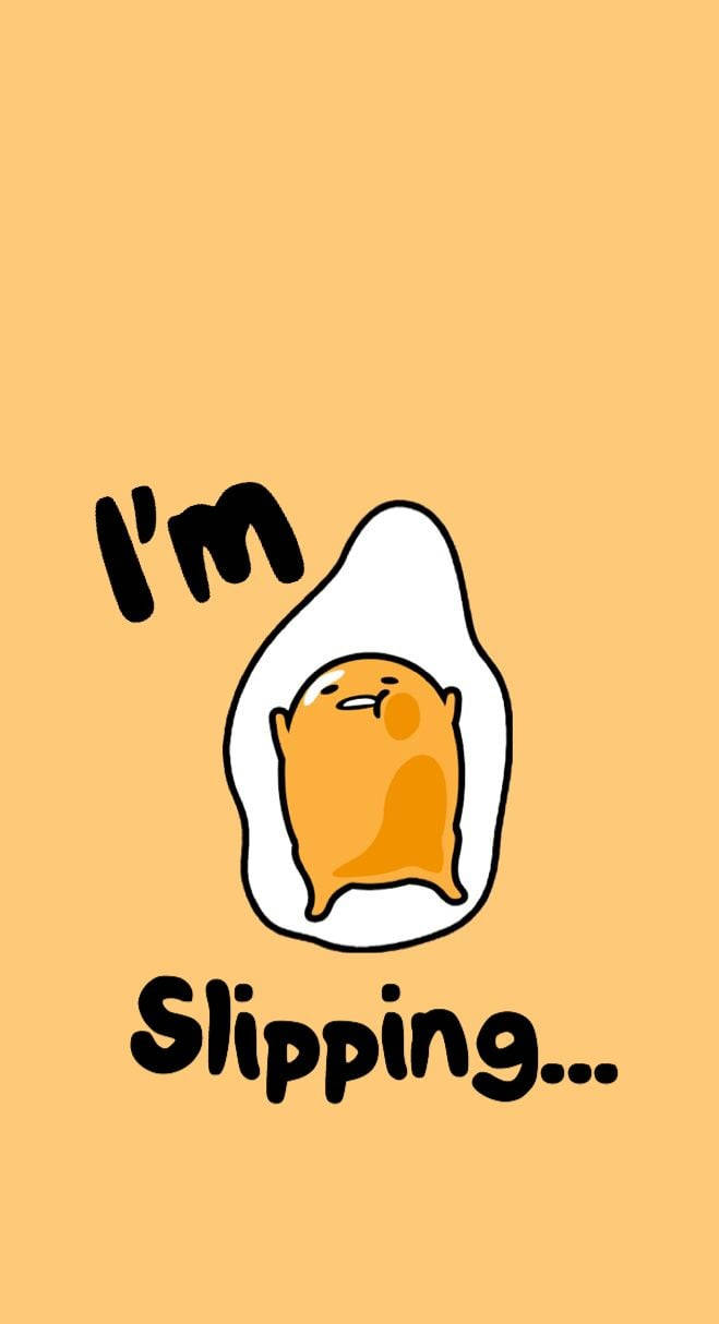 Slipping Gudetama Aesthetic Wallpaper