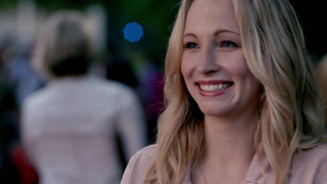 Smiling Caroline Forbes Wallpaper