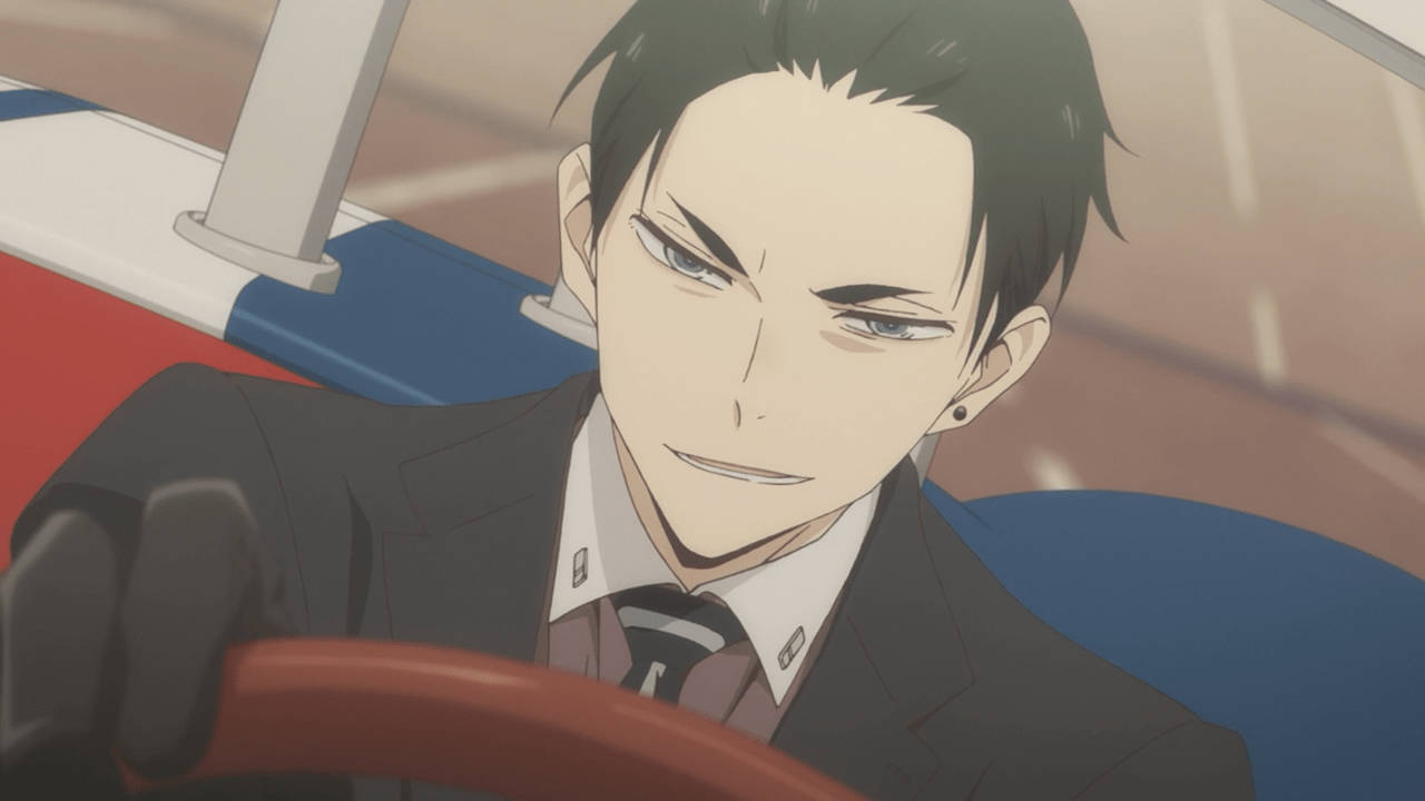 Smirking Daisuke Kambe While Driving Wallpaper