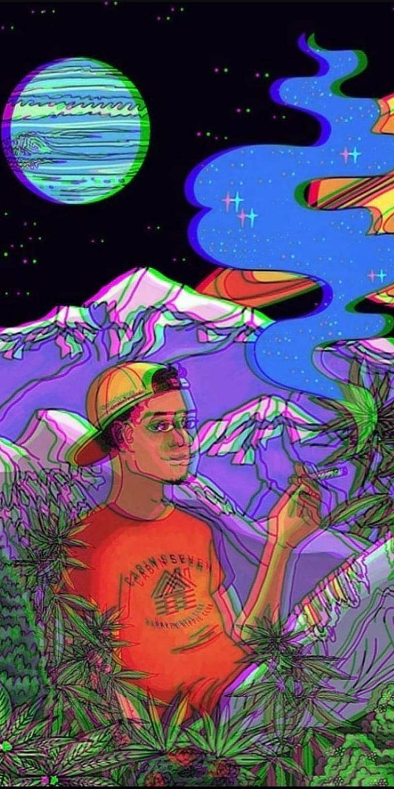 Smoking Trippy Aesthetic Wallpaper