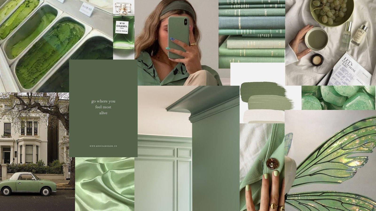 Soft, Stylish And Sustainable - Trust Your Work To The Pastel Green Aesthetic Laptop Wallpaper