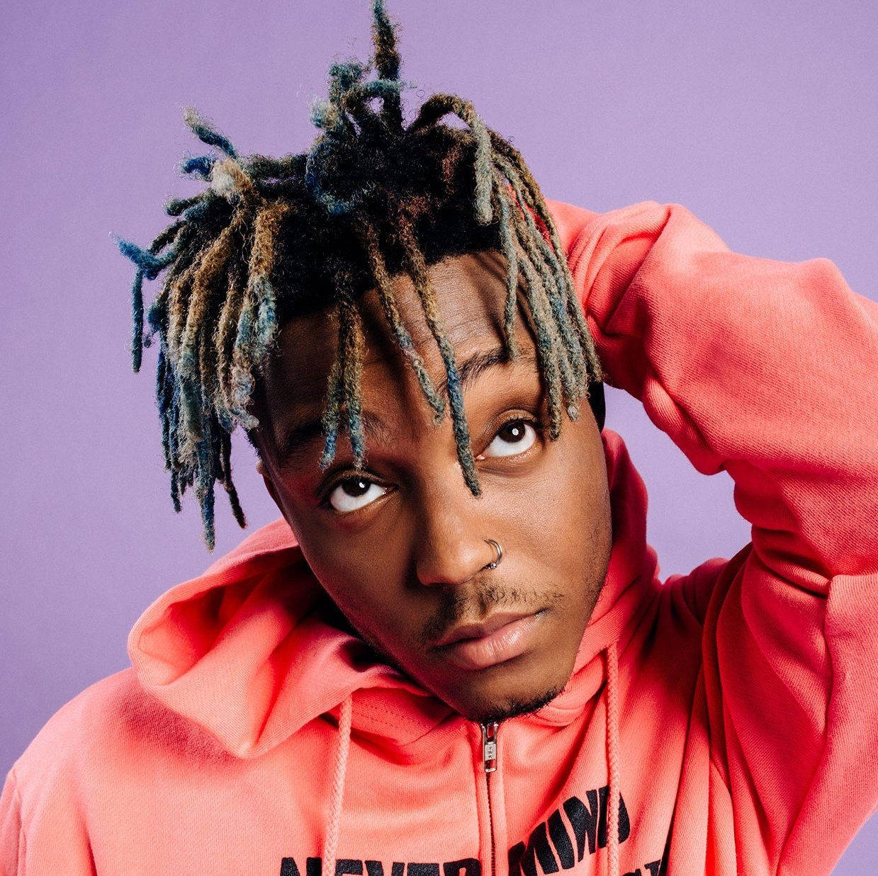 Songwriter Juice Wrld 999 In Pink Wallpaper