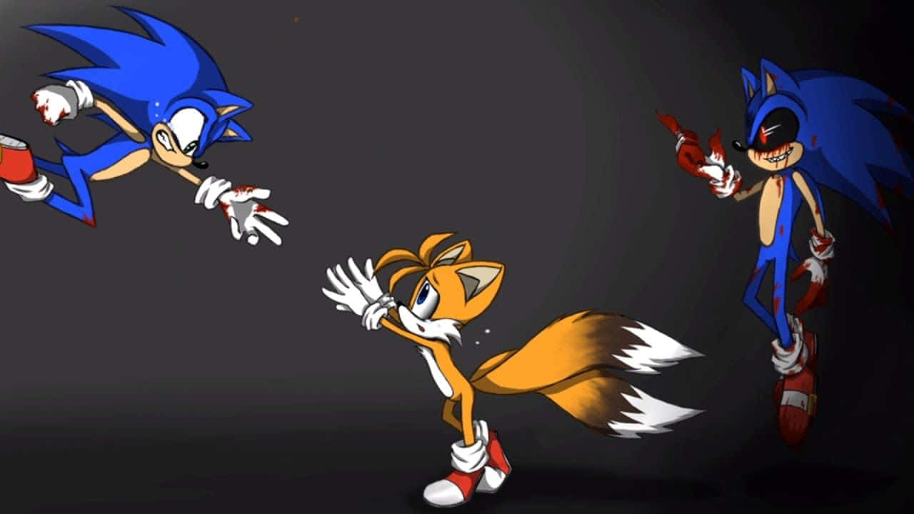 Sonic Exe And Hedgehog Wallpaper