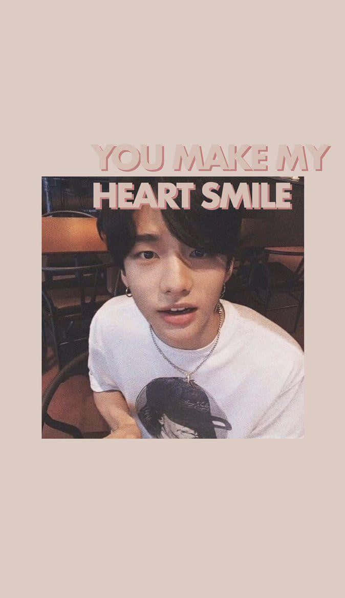 South Korean Singer Hyunjin You Make My Heart Smile Wallpaper