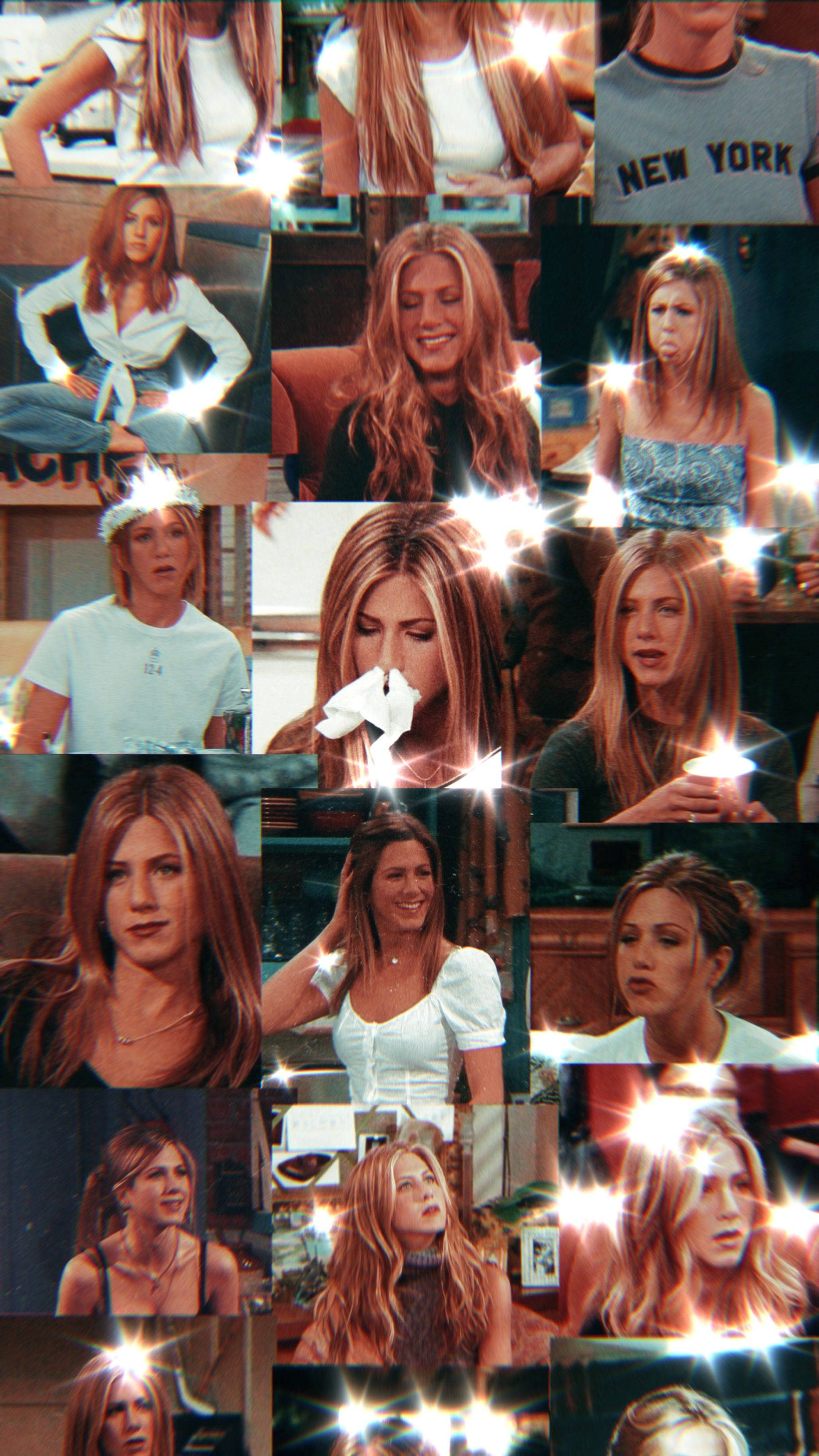 Sparkling Jennifer Aniston Friends Phone Wallpaper