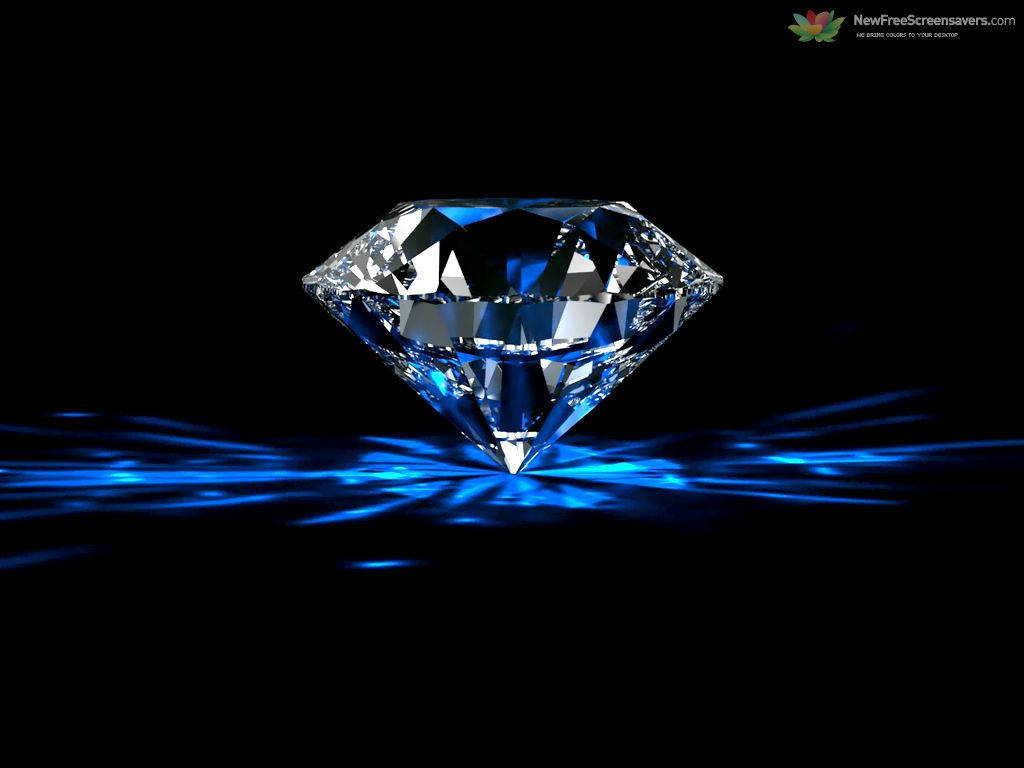 Sparkling Neon Blue Diamond Wallpaper