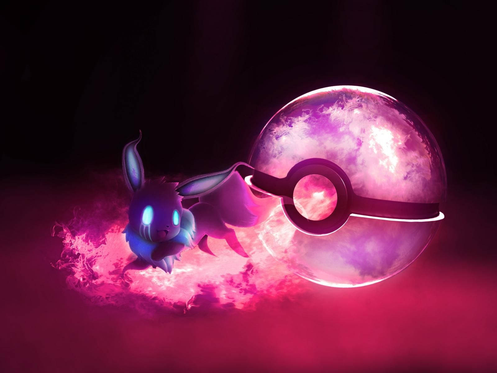 Sparkling Pink Pokeball Wallpaper