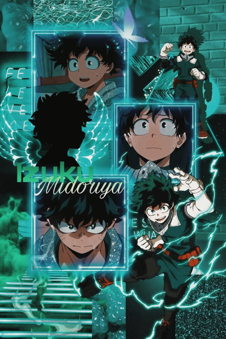 Sparkly Green Aesthetic My Hero Academia Midoriya Wallpaper