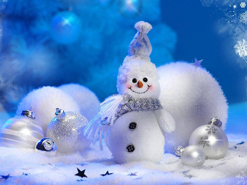 Sparkly White Cute Snow Balls Wallpaper