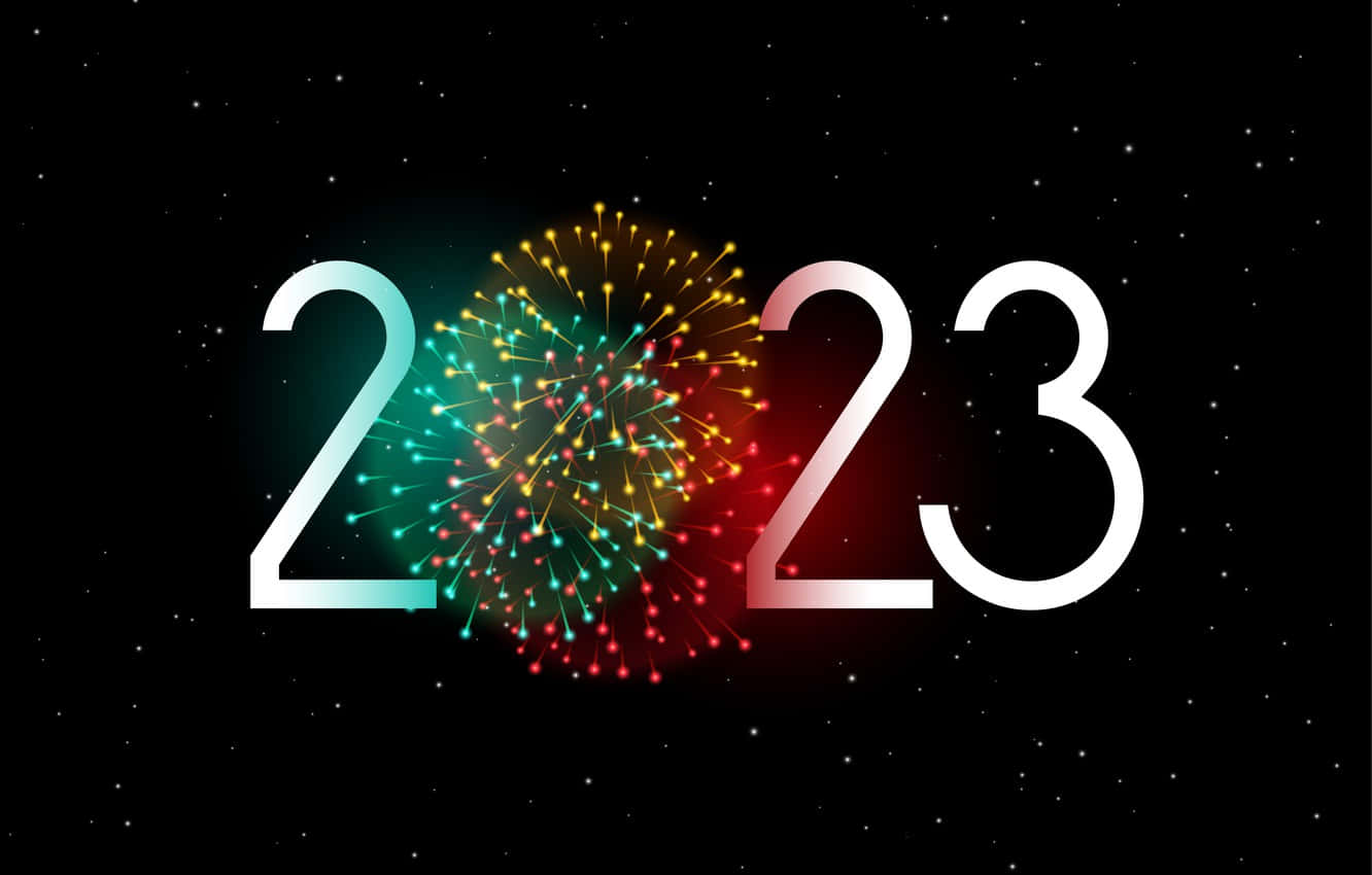 Spectacular Firework Display Celebrating 2023 New Year Wallpaper