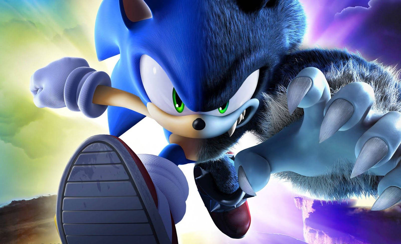 “speed It Up With Sonic The Werehog” Wallpaper