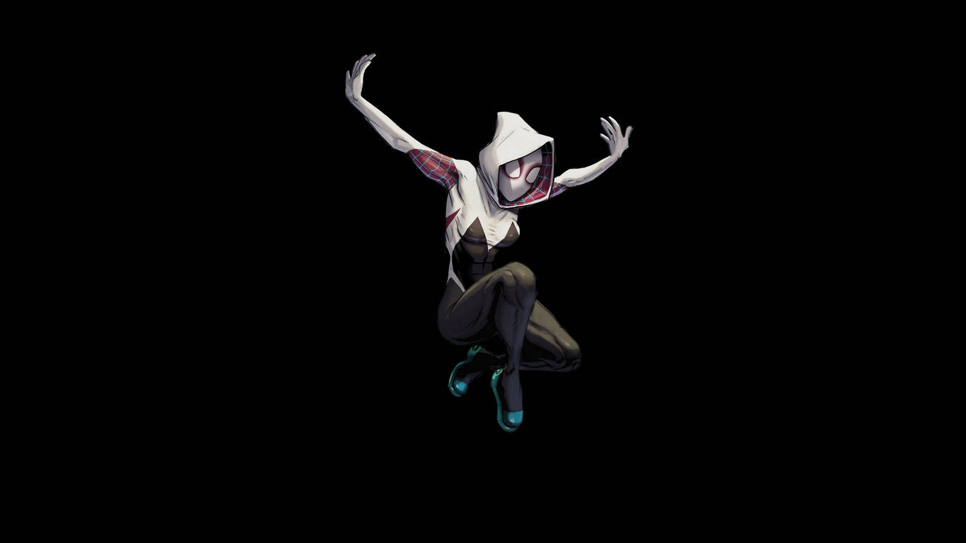 Spider Gwen Spider-man White Wallpaper