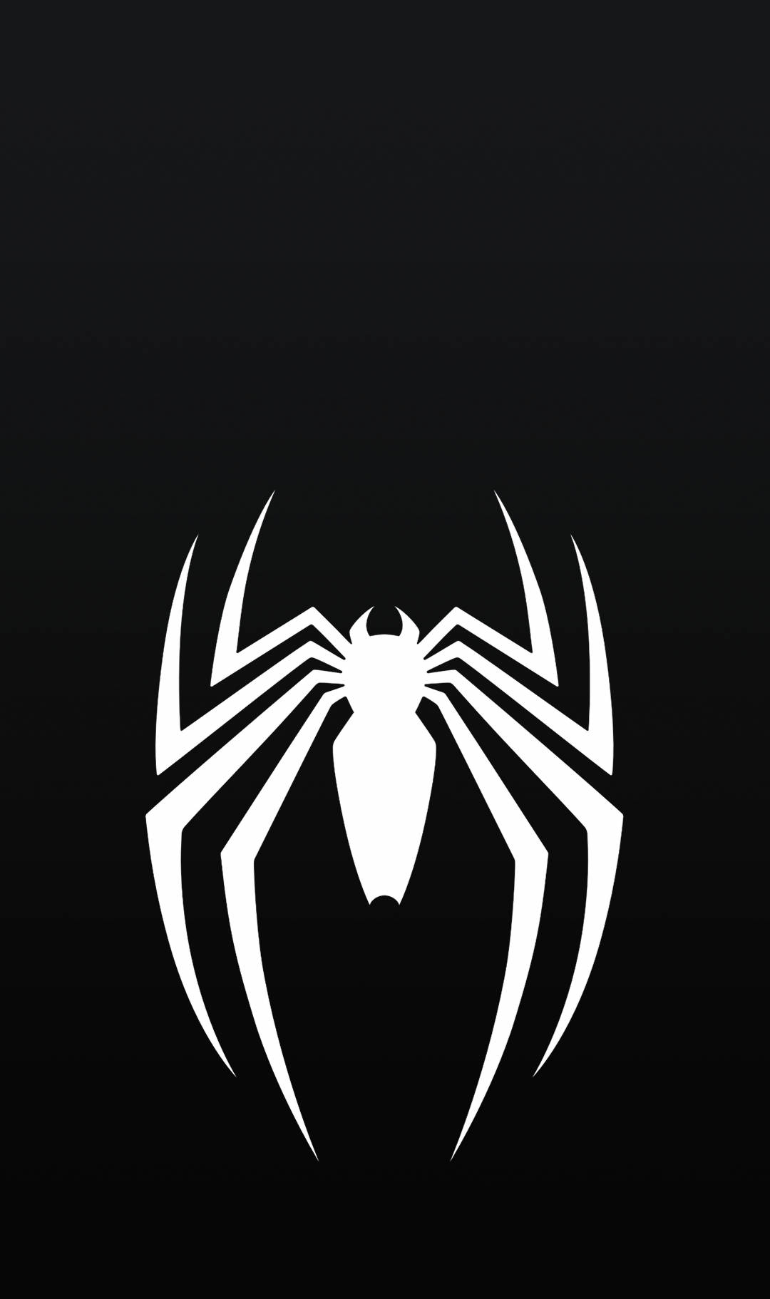 Spider Man White Logo Black Iphone Wallpaper