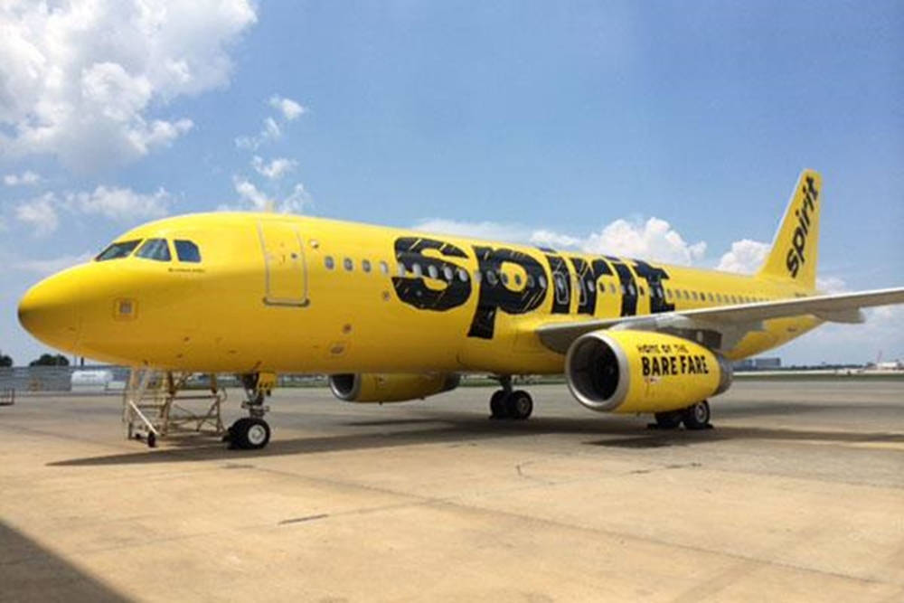 Spirit Airlines Yellow Airship Wallpaper