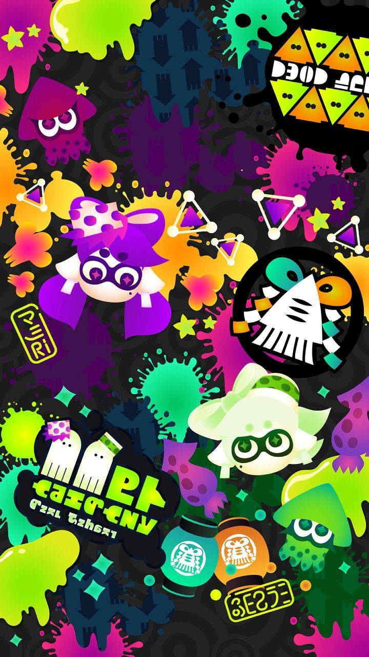 Splatoon Squid Inkling Icons Wallpaper