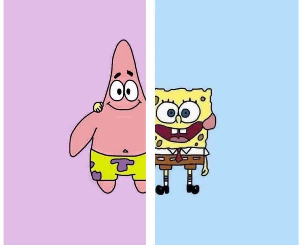 Spongebob And Patrick Kawaii Best Friend Wallpaper