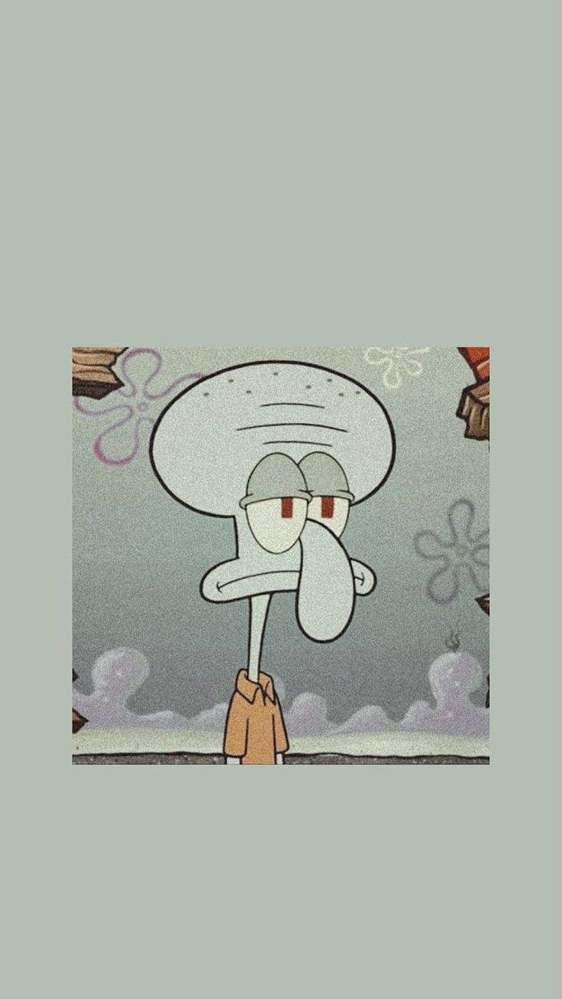 Squidward Tentacles Aesthetic Portrait Wallpaper